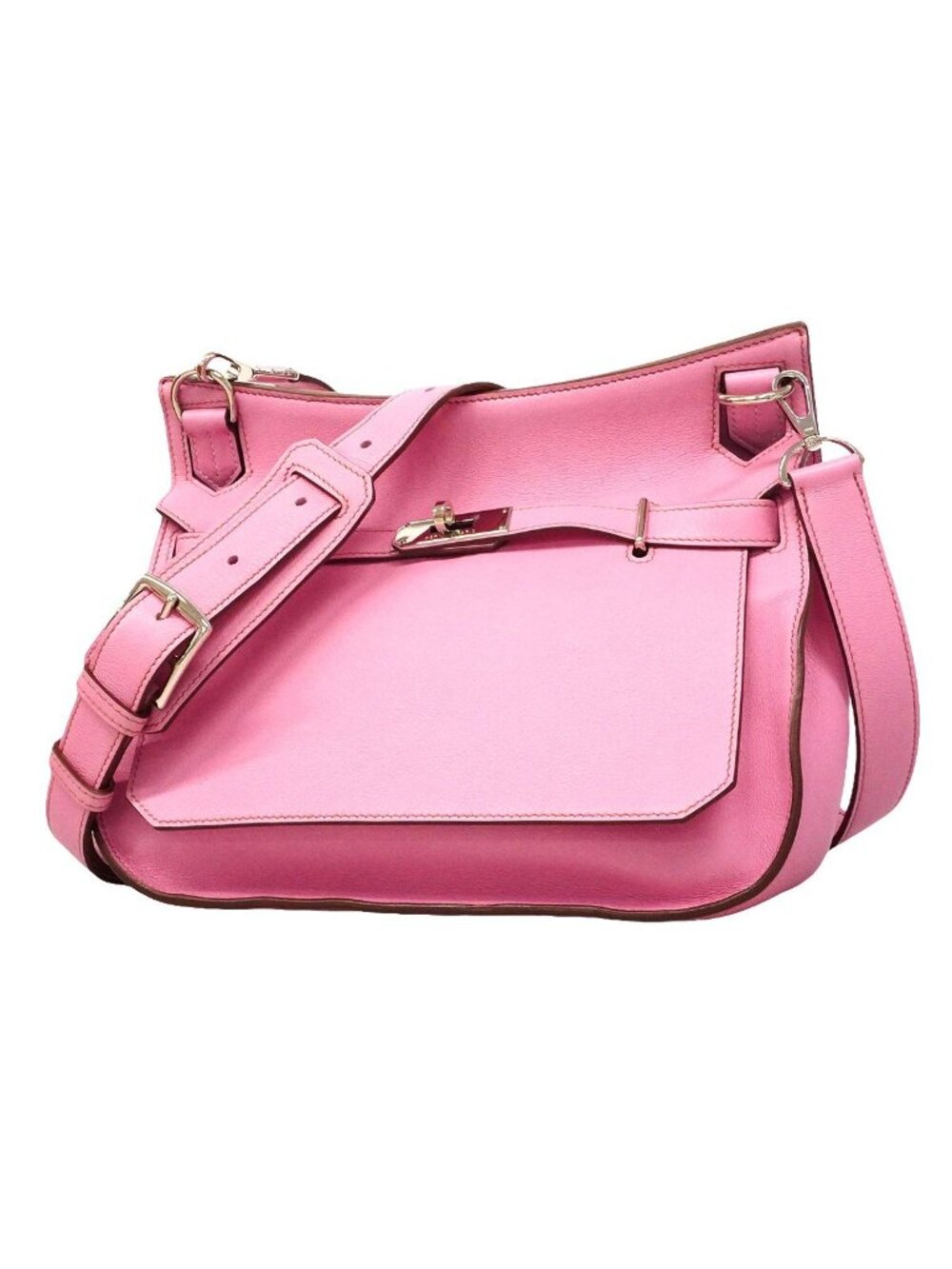 Hermes Shoulder Bag Jypsiere 28 Swift Pink Silver